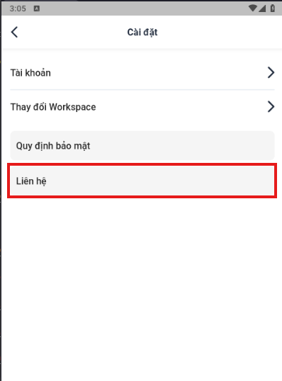 Thông tin liên hệ hỗ trợ