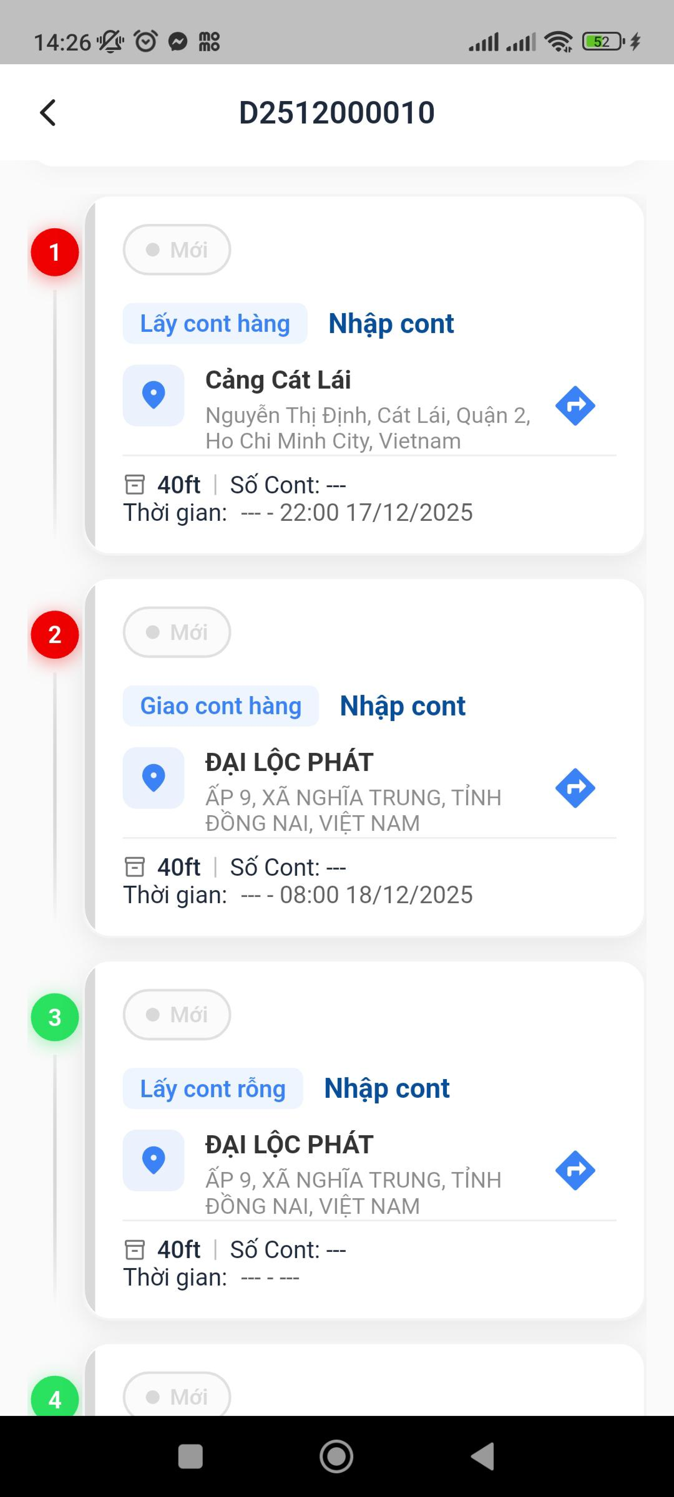 Chi tiết một công việc