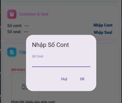 Scanning the container number